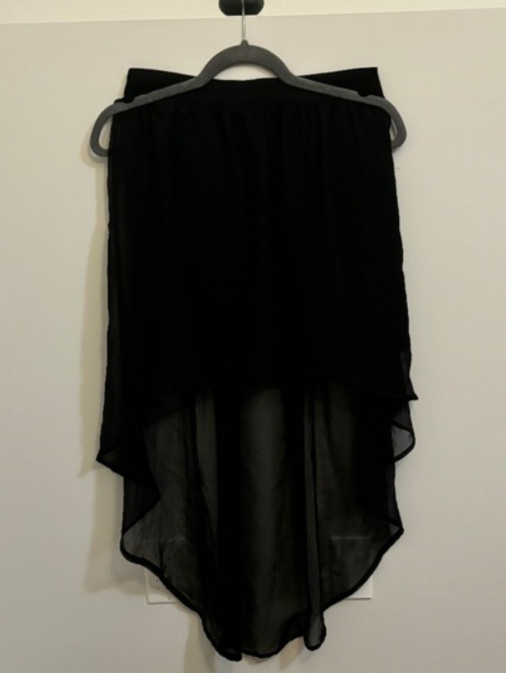 Black High-Low Chiffon Women's Skirt